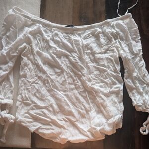 White off shoulder loose top